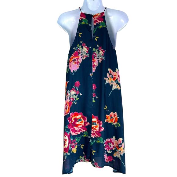 Magnolia Dresses & Skirts - Magnolia Womens Cottage Chiffon Halter Dress Colorful Floral Size Large Boho